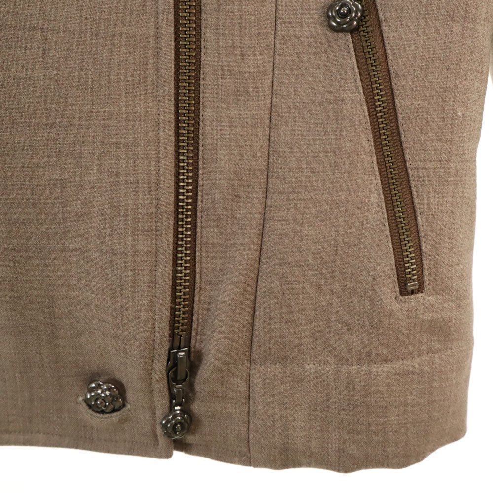 Rene 19AW Wool Blend Double Rider Leather Jacket Size 36