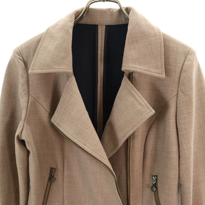 Rene 19AW Wool Blend Double Rider Leather Jacket Size 36
