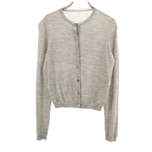 GUCCI Italian Wool Blend Long Cardigan Gray