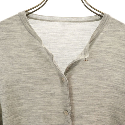 GUCCI Italian Wool Blend Long Cardigan Gray