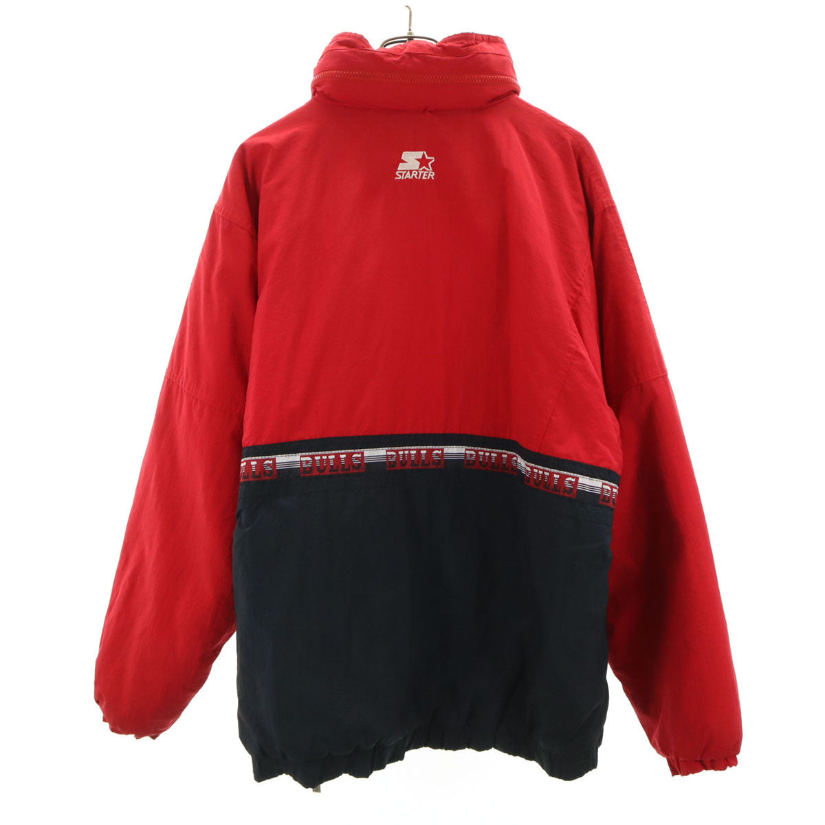 STARTER 90s NBA Chicago Bulls Half-Zip Jacket Red Size L