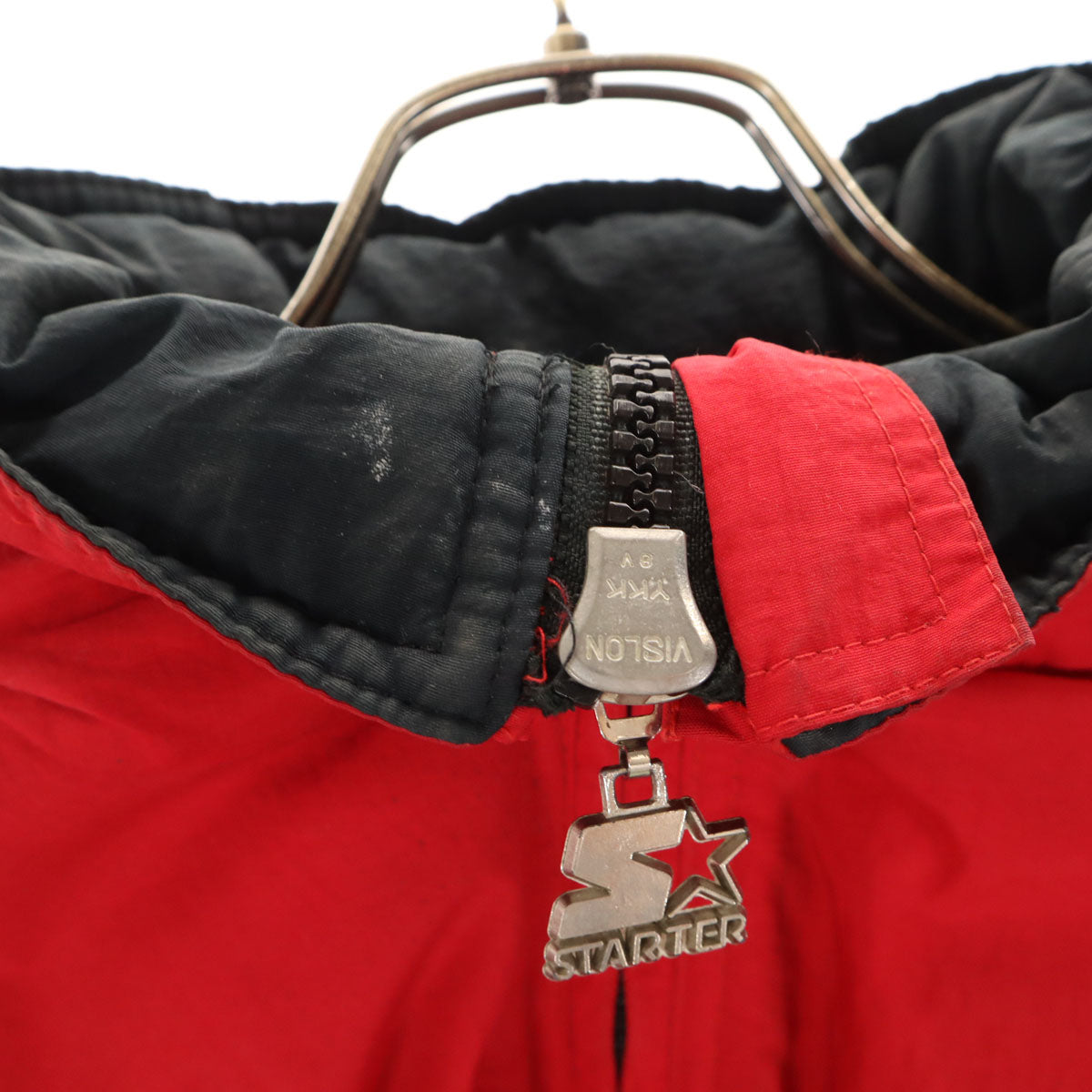 STARTER 90s NBA Chicago Bulls Half-Zip Jacket Red Size L