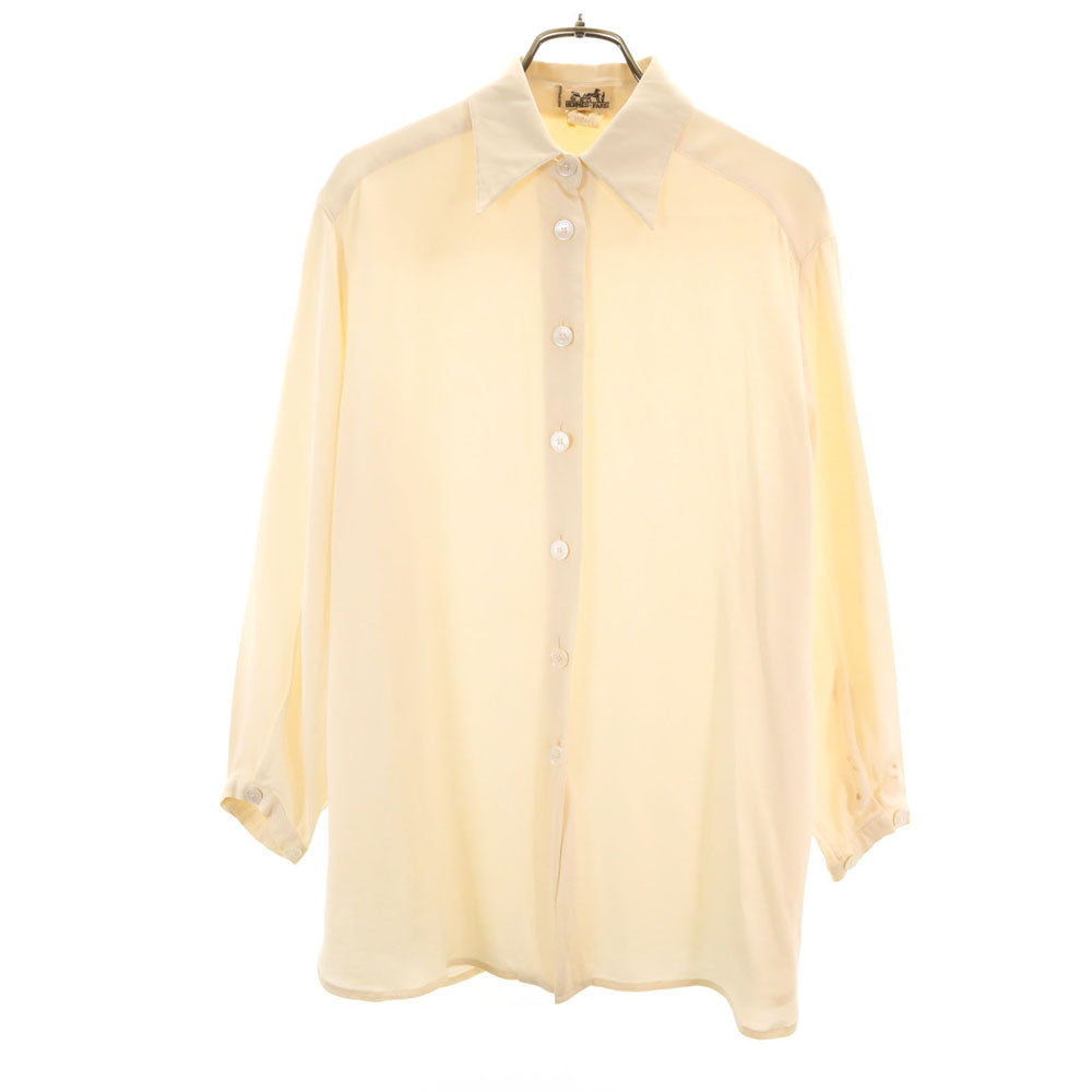 HERMES French Silk Blend Old Long Sleeve Shirt Size 38