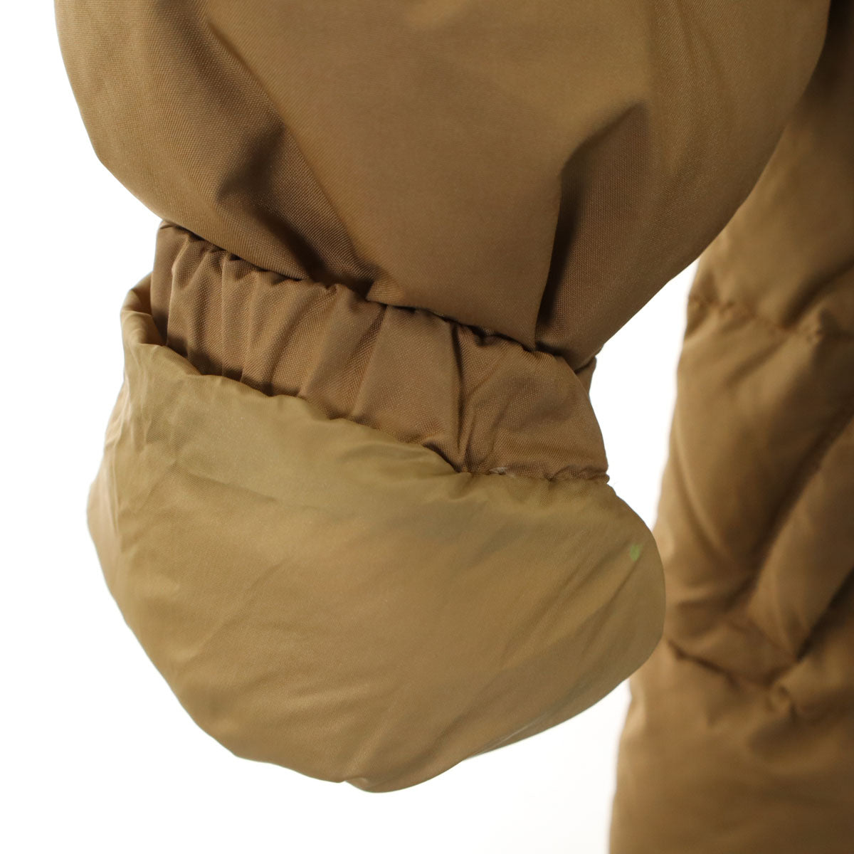 MONCLER Fur Trimmed Down Jacket Khaki Beige Size 0 0