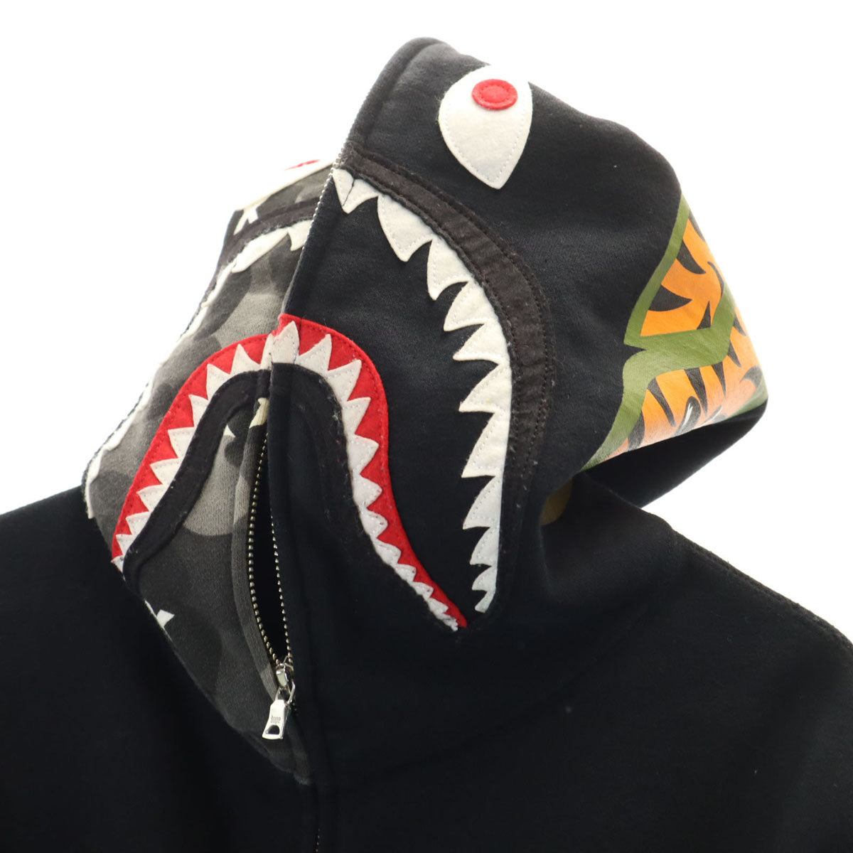 Bape A BATHING APE Shark Full Zip Hoodie Black Size M