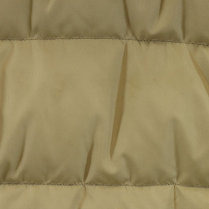 MONCLER Raccoon Fur Trim Down Jacket Beige