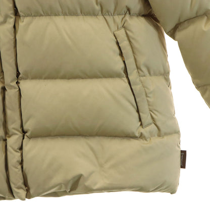 MONCLER Raccoon Fur Trim Down Jacket Beige