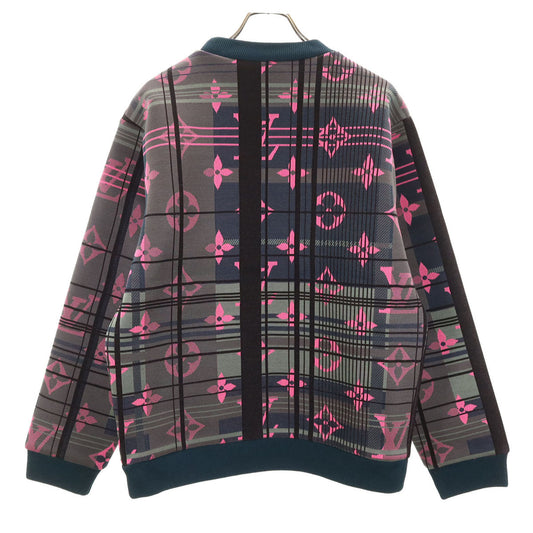 LOUIS VUITTON Monogram Jacquard Sweatshirt Charcoal Size M