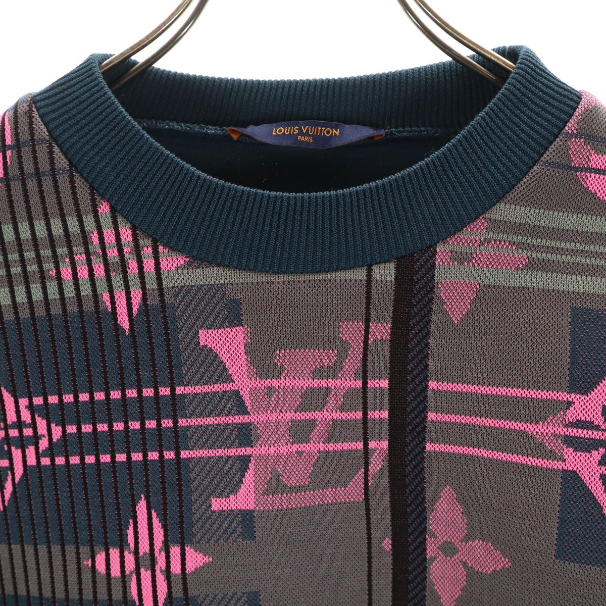 LOUIS VUITTON Monogram Jacquard Sweatshirt Charcoal Size M