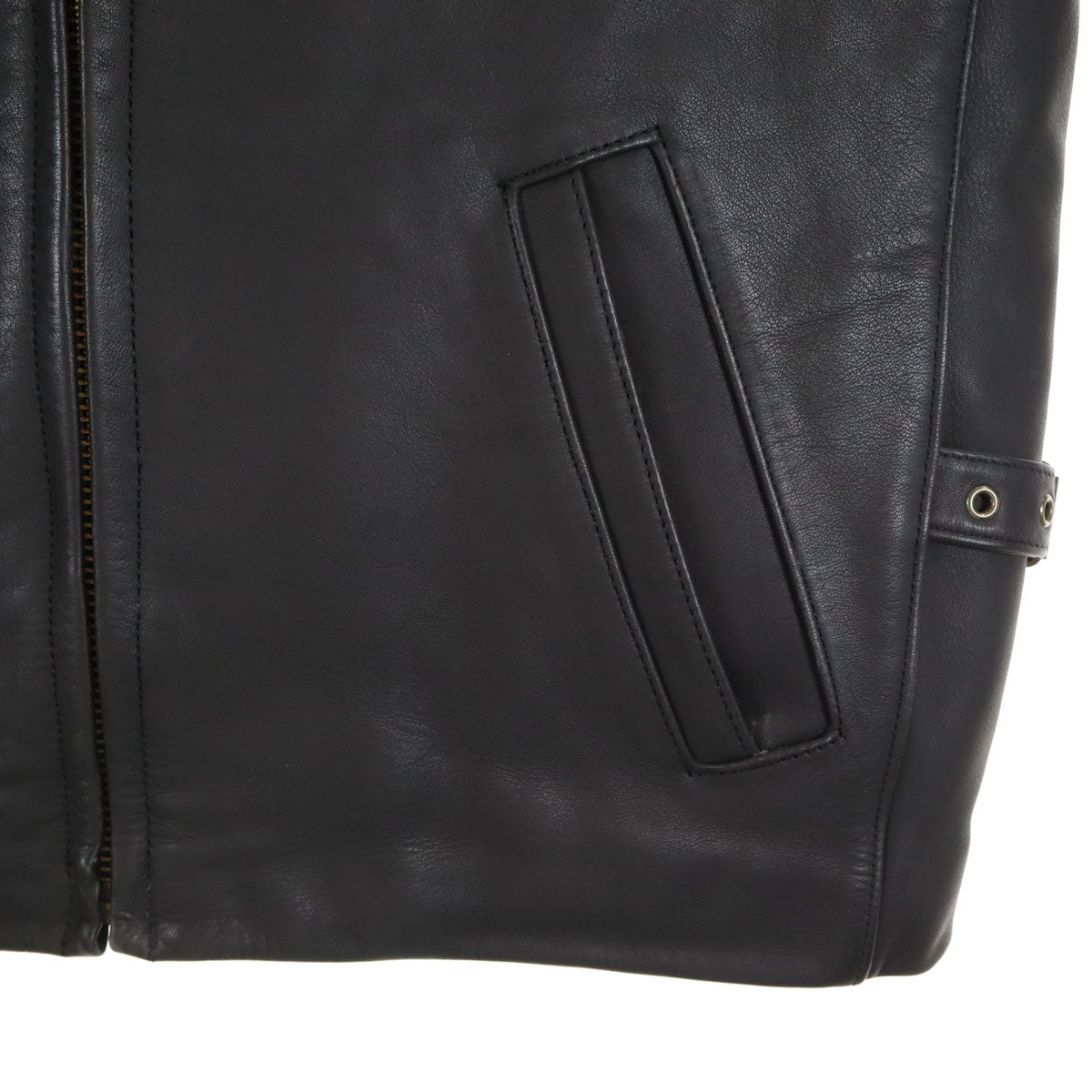 HARLEY DAVIDSON Leather Single Rider Jacket Black Size 36
