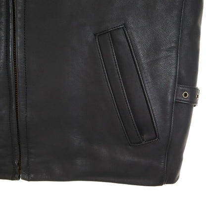 HARLEY DAVIDSON Leather Single Rider Jacket Black Size 36