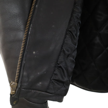 HARLEY DAVIDSON Leather Single Rider Jacket Black Size 36