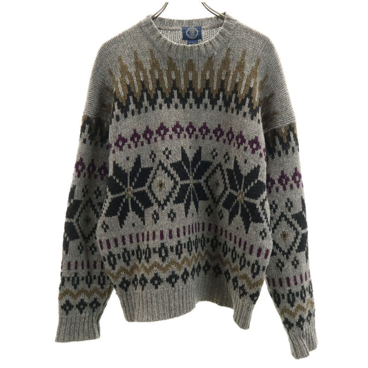 GAP 80s Vintage All-Over Pattern Sweater Gray Size L