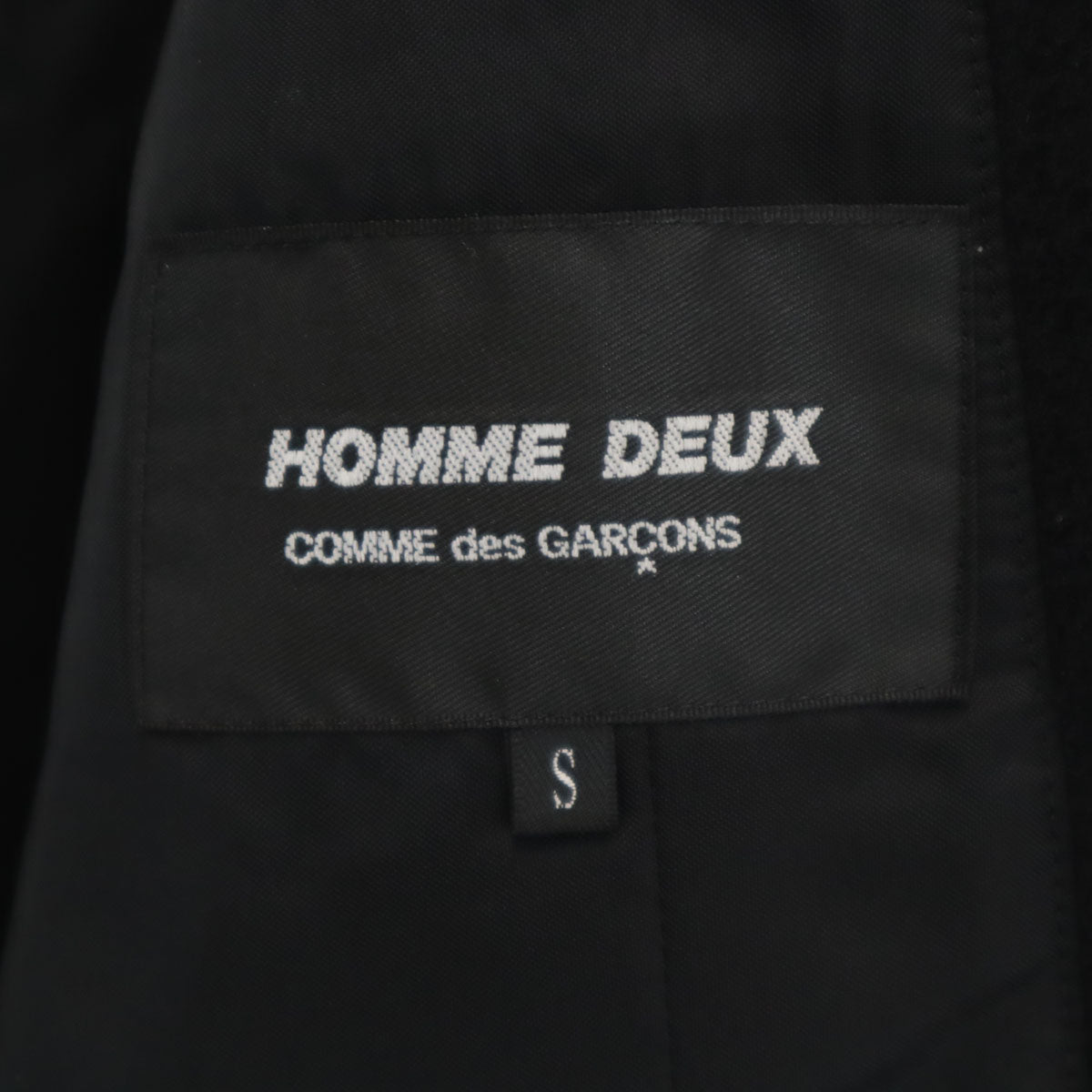 COMME des GARCONS HOMME DEUX Wool Cashmere Coat Black Size S