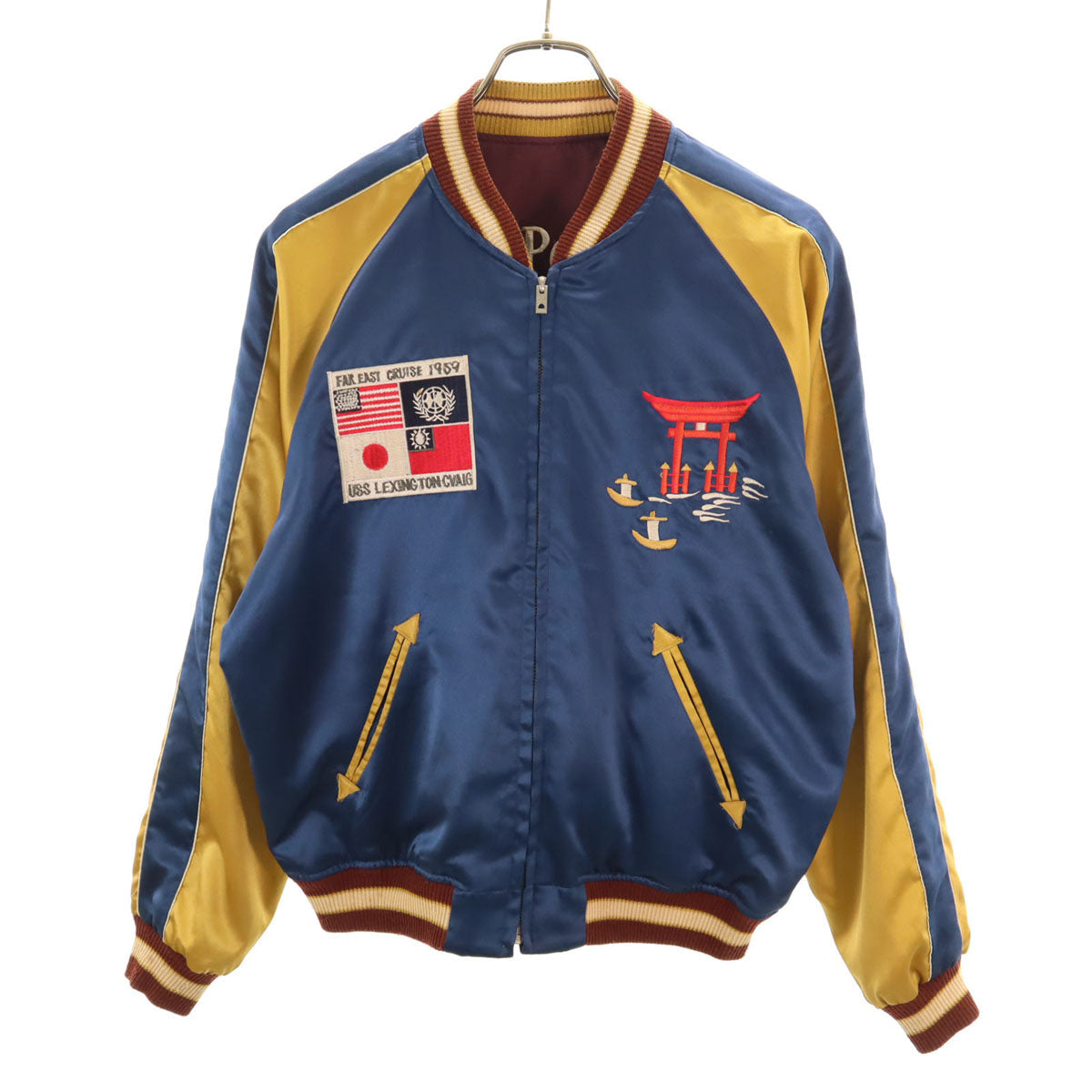 USS Reversible Dragon Embroidery Red Size M