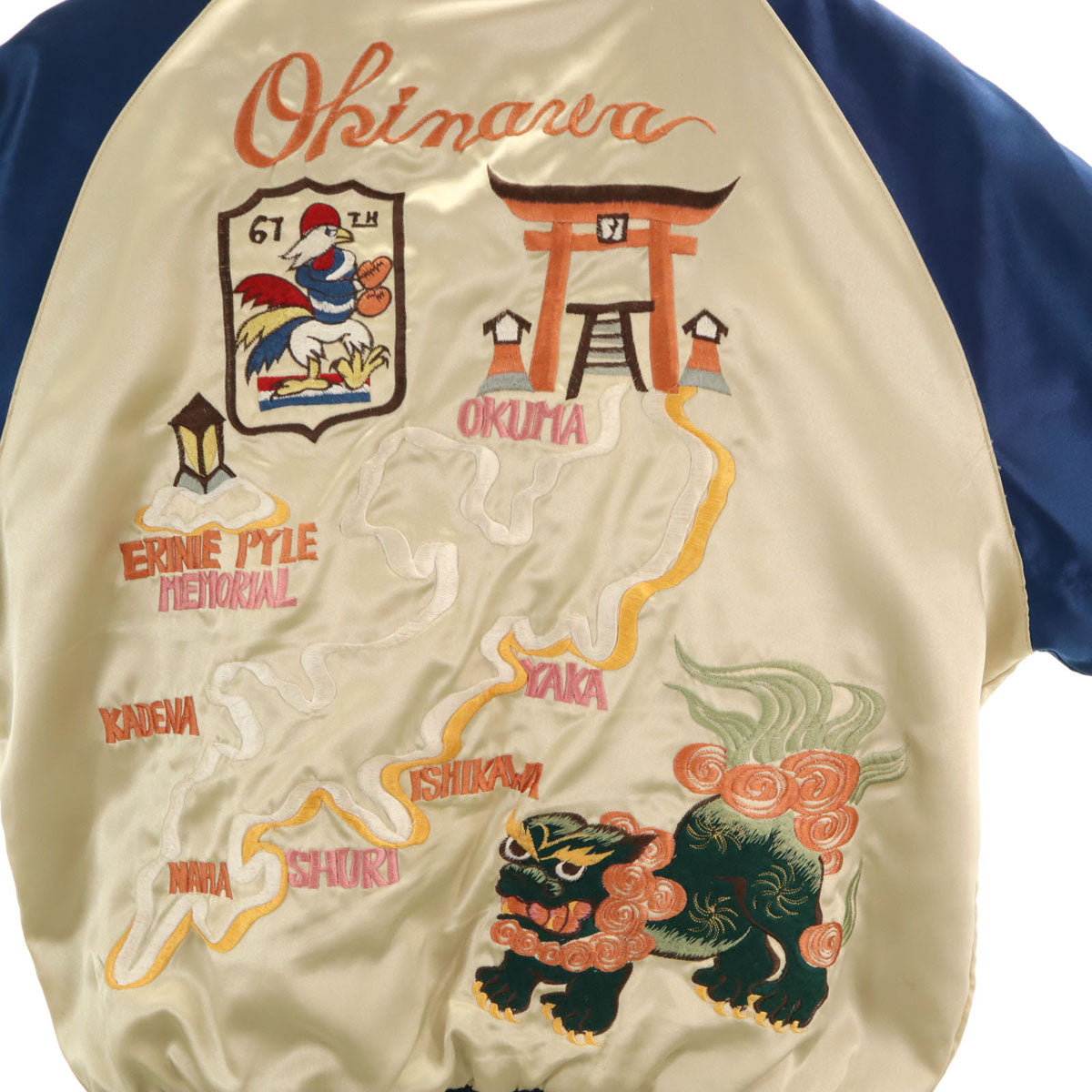 Tailor Toyo Reversible Sukajan Hawk Embroidery Gold Size M