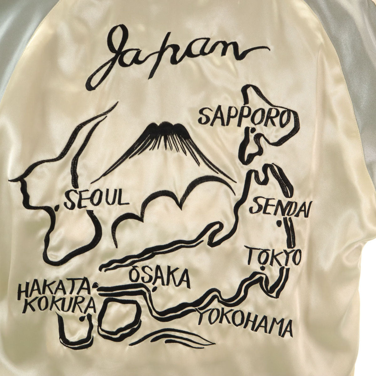 Tailor Toyo Reversible Japan Map Fuji Embroidery Gold Size M