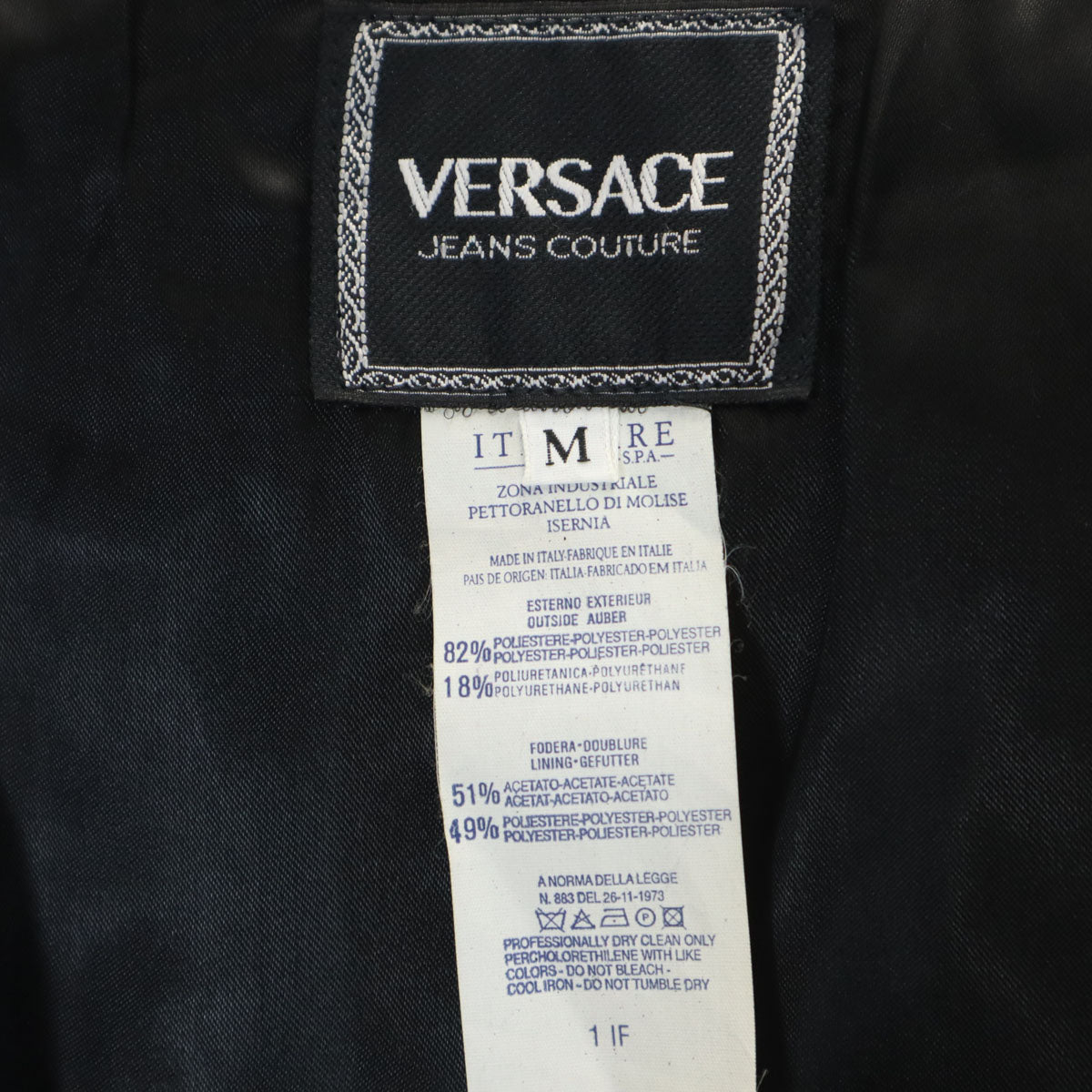 VERSACE JEANS COUTURE Coated Padded Jacket Size M
