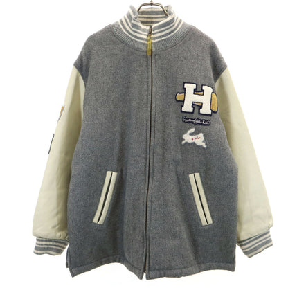 HAI SPORTING GEAR Leather Trim Varsity Gray Size M