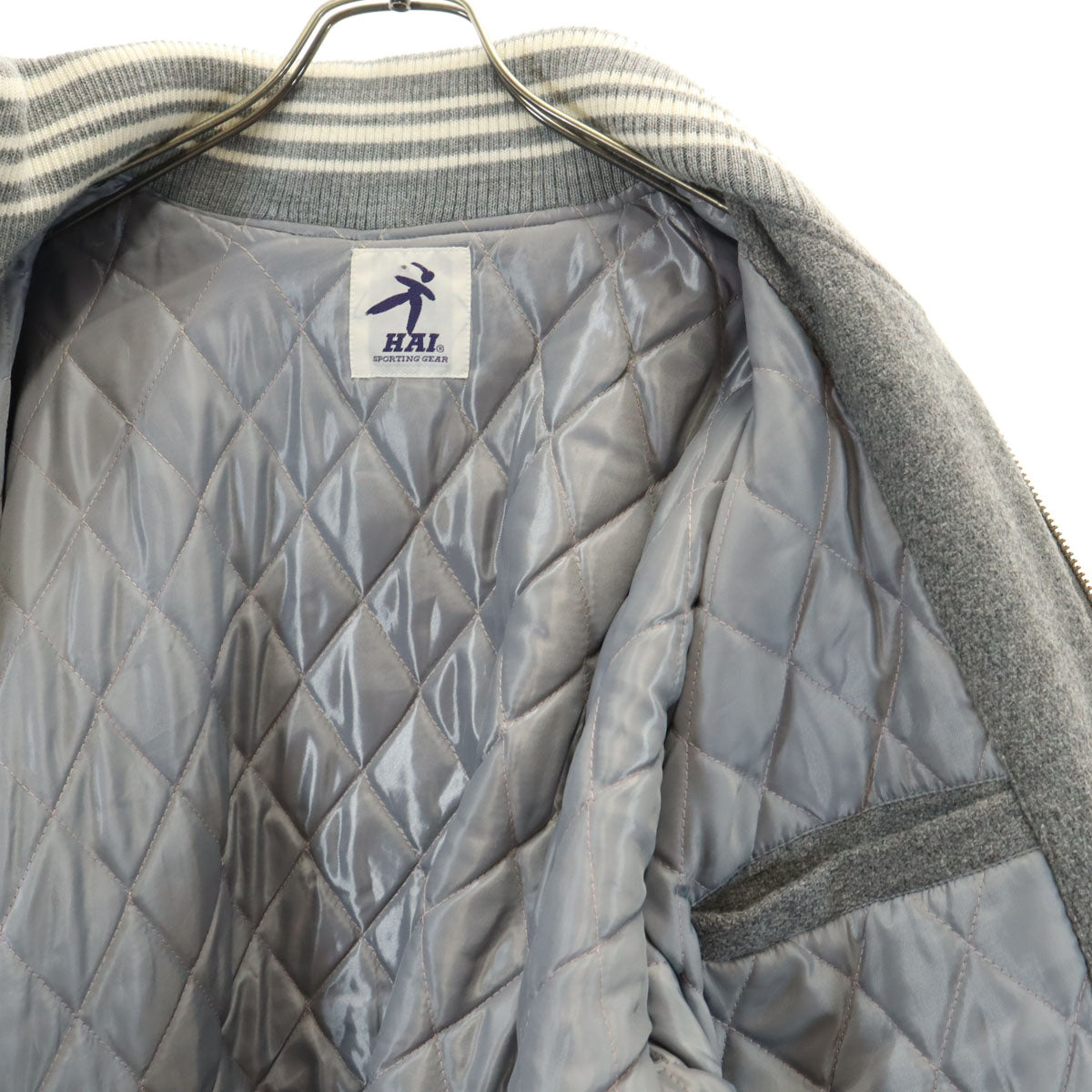 HAI SPORTING GEAR Leather Trim Varsity Gray Size M
