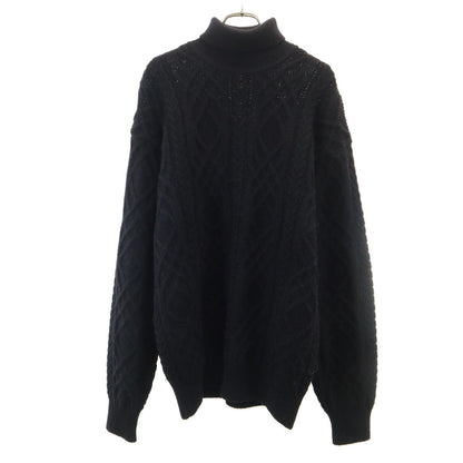 Christian Dior MONSIEUR 90s Wool Cable Sweater Black Size L