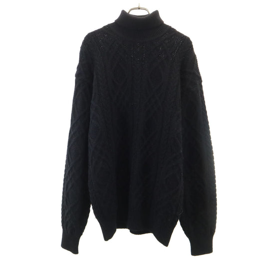 Christian Dior MONSIEUR 90s Wool Cable Sweater Black Size L