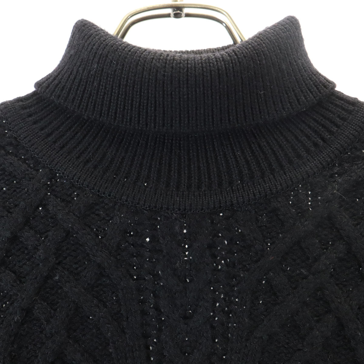 Christian Dior MONSIEUR 90s Wool Cable Sweater Black Size L