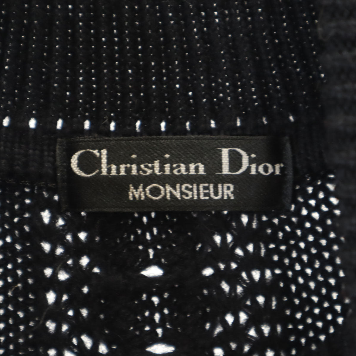Christian Dior MONSIEUR 90s Wool Cable Sweater Black Size L