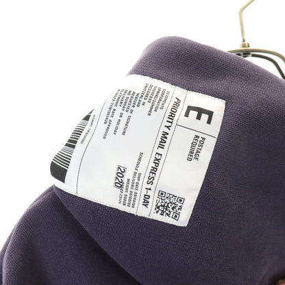 VETEMENTS Barcode Patch Pullover Hoodie Navy Size M