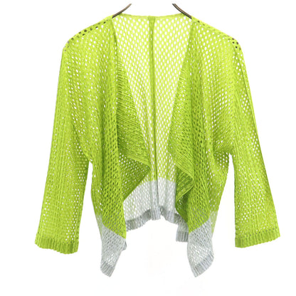 PLEATS PLEASE Mesh Long Sleeve Blouse Yellow Green Size JP 5