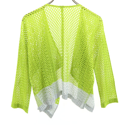 PLEATS PLEASE Mesh Long Sleeve Blouse Yellow Green Size JP 5