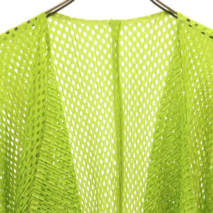 PLEATS PLEASE Mesh Long Sleeve Blouse Yellow Green Size JP 5