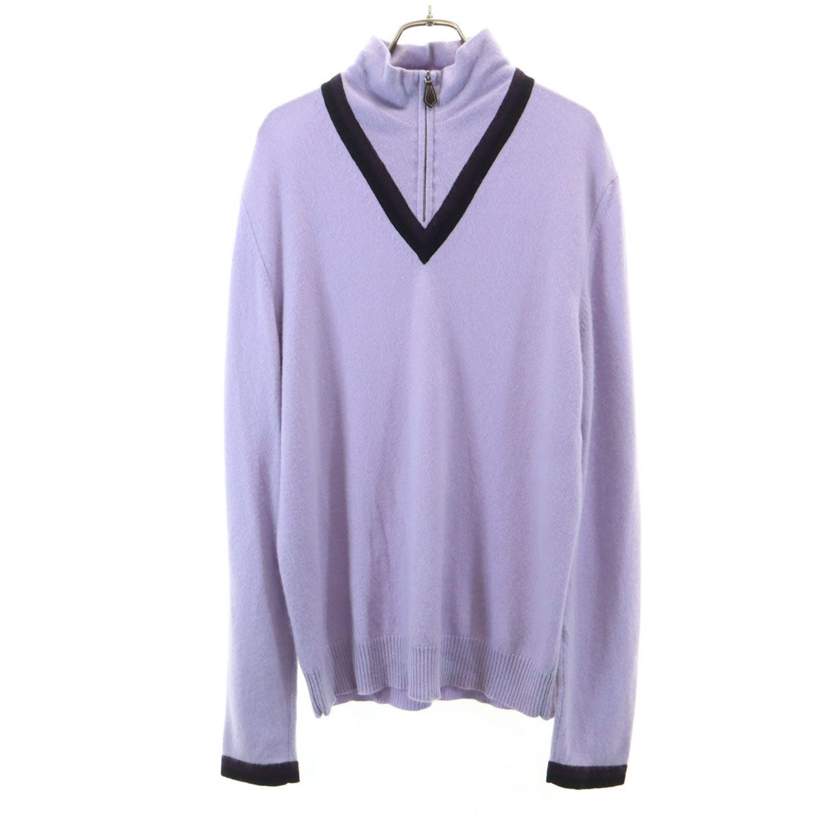 HERMES Italian-made 100% Cashmere Sweater Lavender Size L