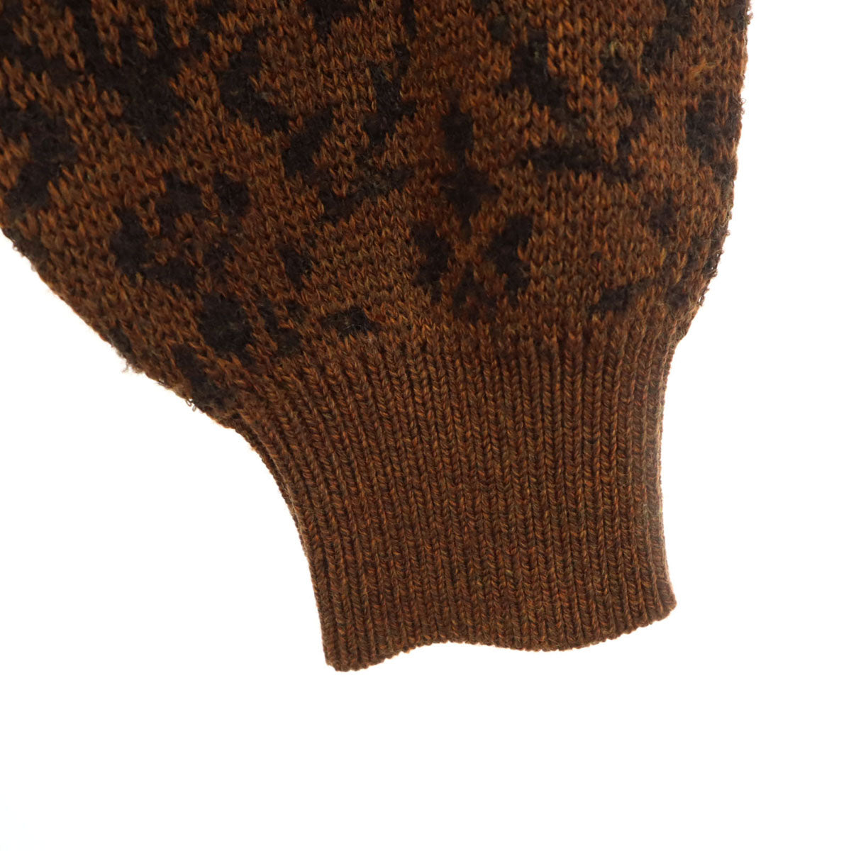 YVES SAINT LAURENT 90s All-Over Pattern Sweater Brown Size M