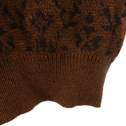 YVES SAINT LAURENT 90s All-Over Pattern Sweater Brown Size M