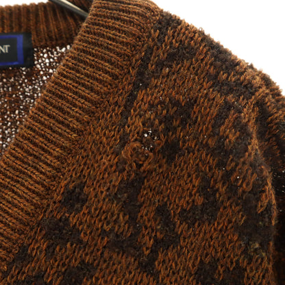 YVES SAINT LAURENT 90s All-Over Pattern Sweater Brown Size M