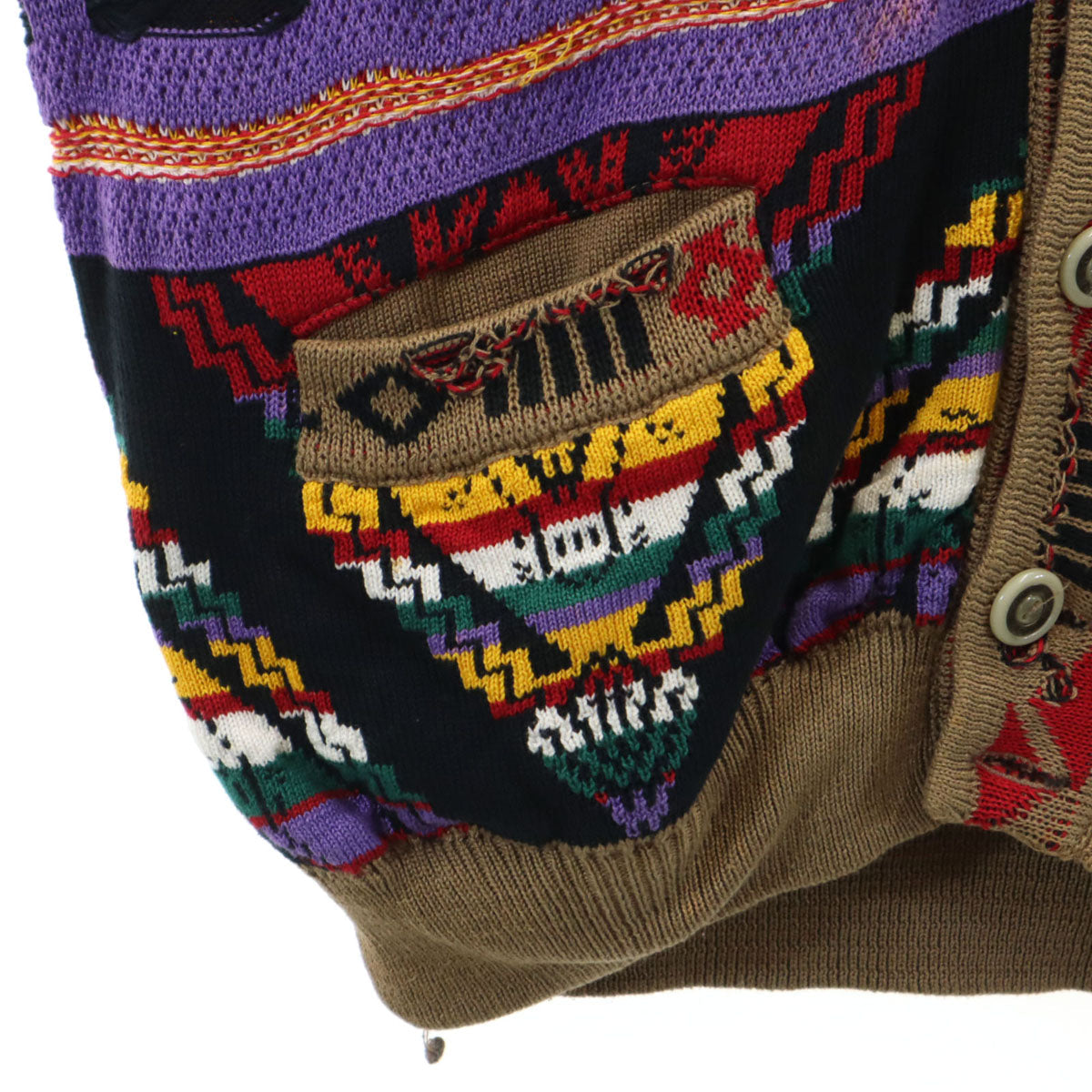COOGI 90s Australian 3D Knit Cardigan Multi Size M