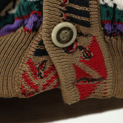 COOGI 90s Australian 3D Knit Cardigan Multi Size M