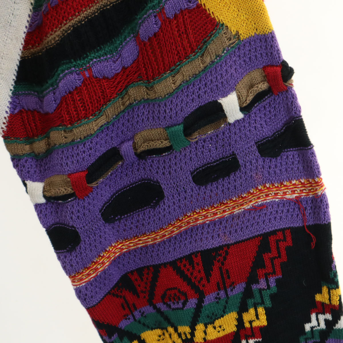 COOGI 90s Australian 3D Knit Cardigan Multi Size M