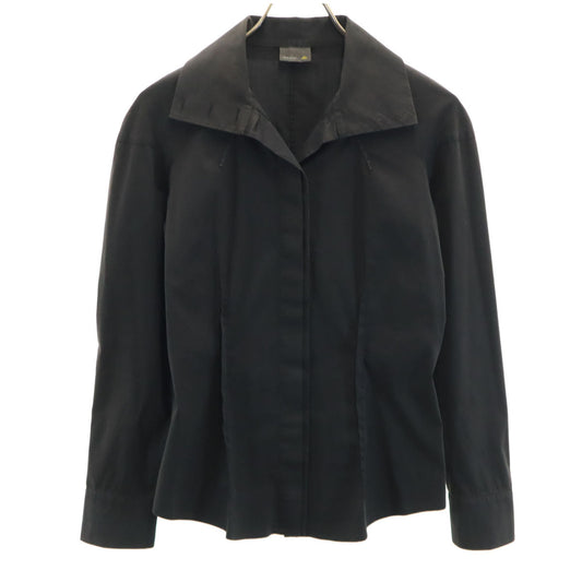 FENDI Italian Cotton Long Sleeve Button-Up Black Size 42