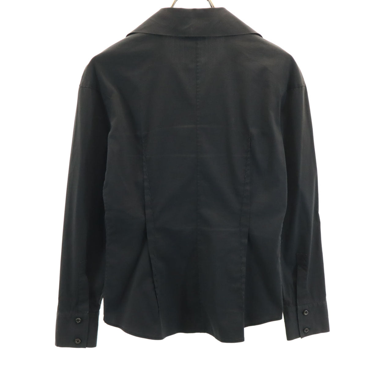 FENDI Italian Cotton Long Sleeve Button-Up Black Size 42