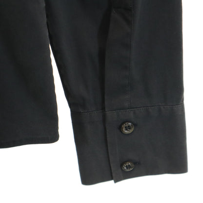FENDI Italian Cotton Long Sleeve Button-Up Black Size 42