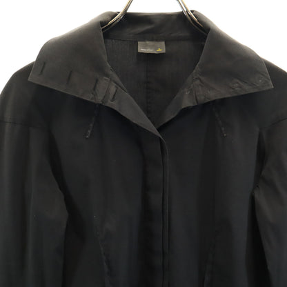 FENDI Italian Cotton Long Sleeve Button-Up Black Size 42