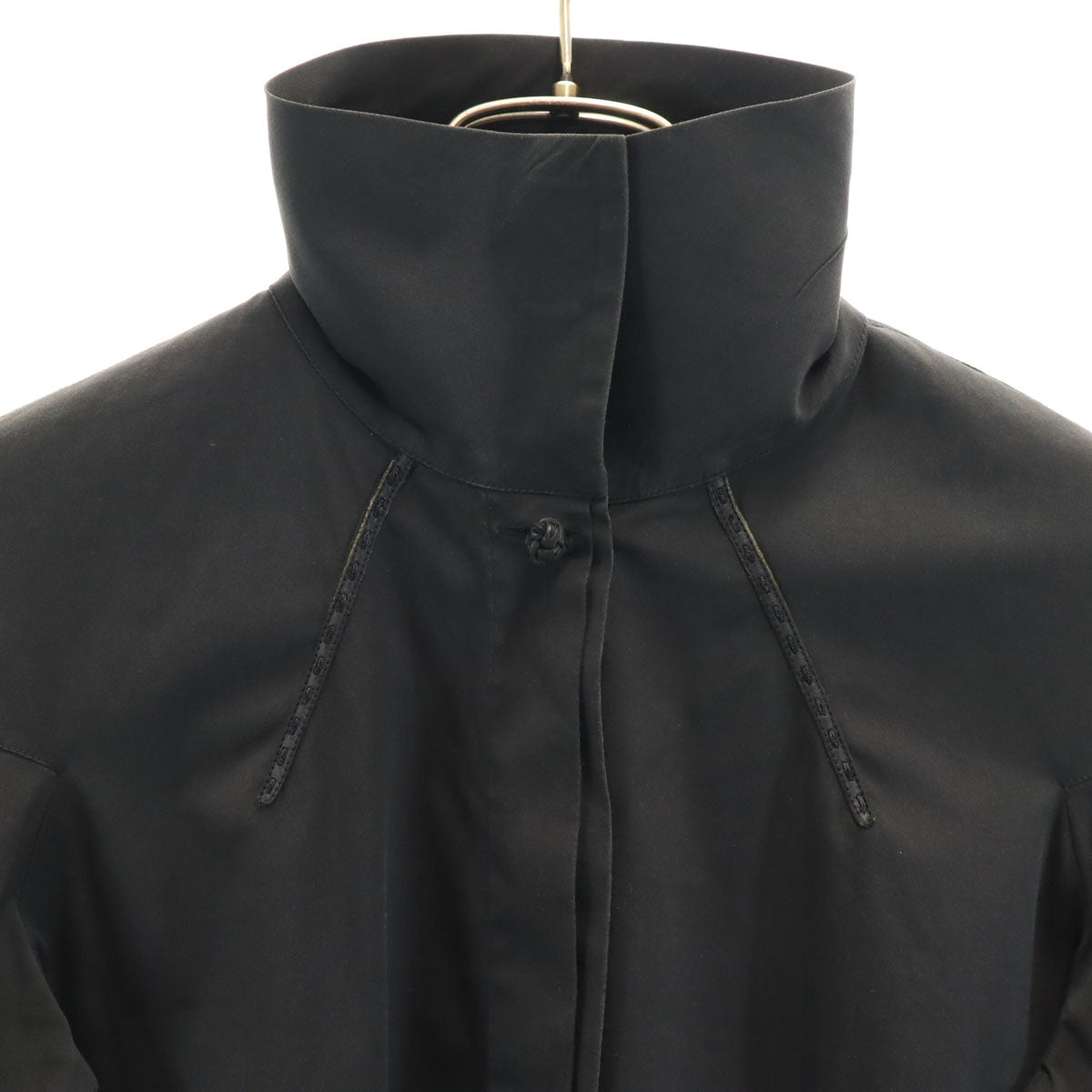 FENDI Italian Cotton Long Sleeve Button-Up Black Size 42