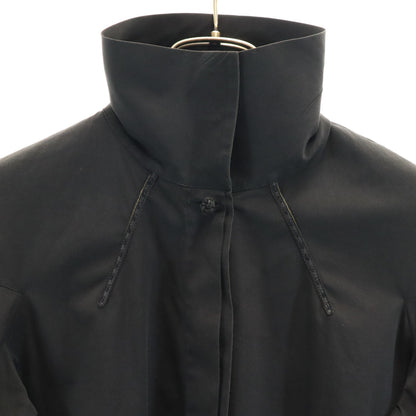 FENDI Italian Cotton Long Sleeve Button-Up Black Size 42