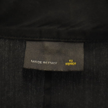 FENDI Italian Cotton Long Sleeve Button-Up Black Size 42
