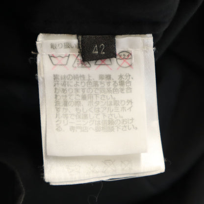 FENDI Italian Cotton Long Sleeve Button-Up Black Size 42