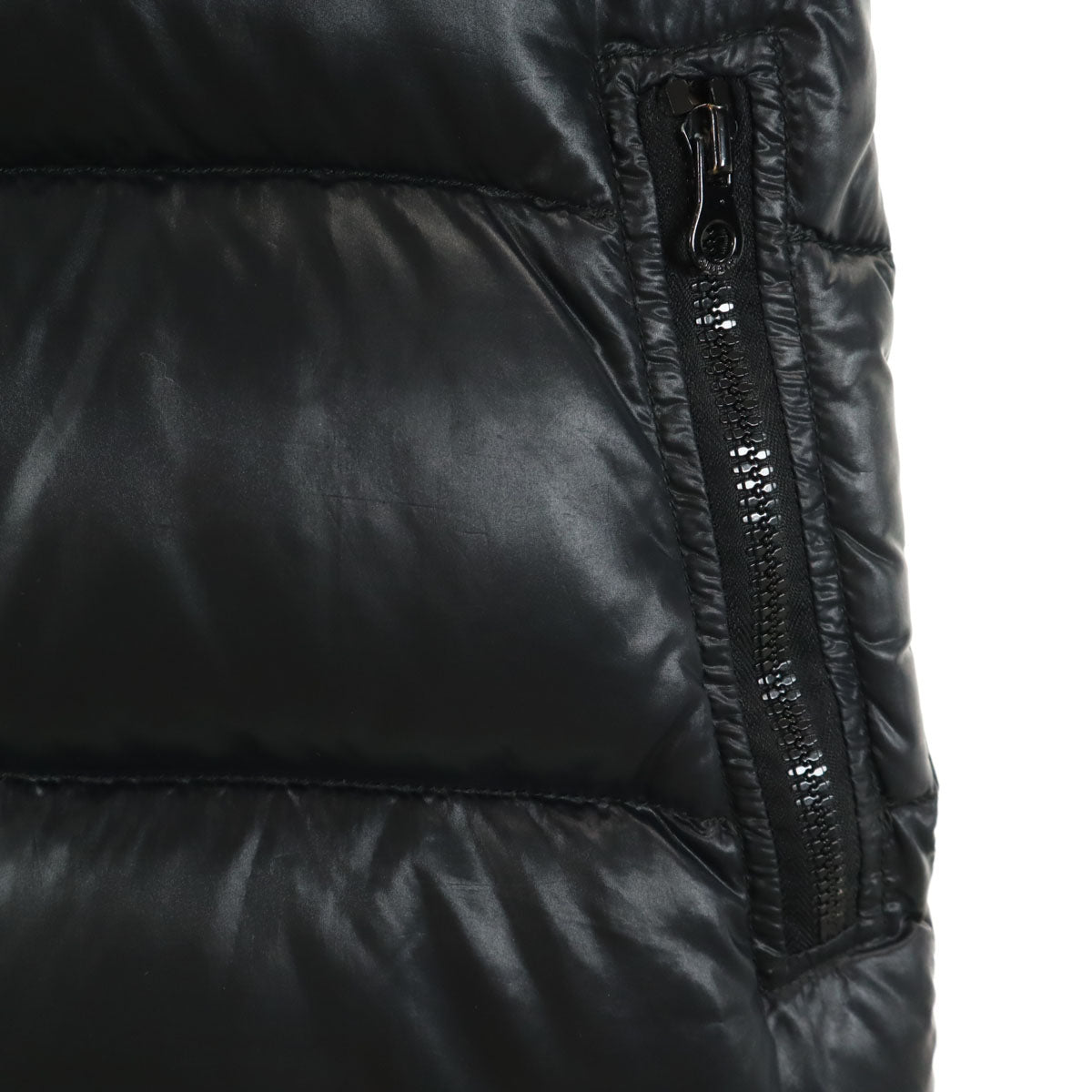 DUVETICA Kappa Raccoon Fur Down Coat Charcoal Black Size 38