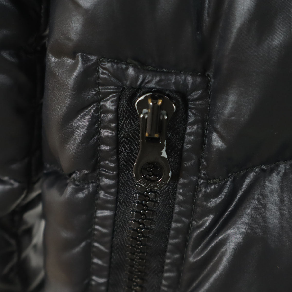 DUVETICA Kappa Raccoon Fur Down Coat Charcoal Black Size 38