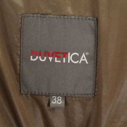 DUVETICA Kappa Raccoon Fur Down Coat Charcoal Black Size 38